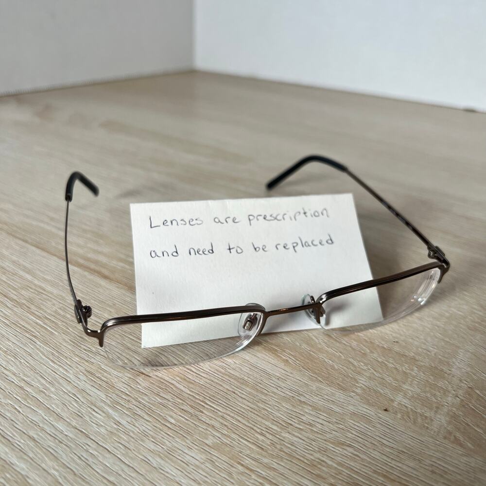Emanuel Ungaro 3565 9108 Eyeglasses Brown Metal Half Rim Excellent Cond 48-20